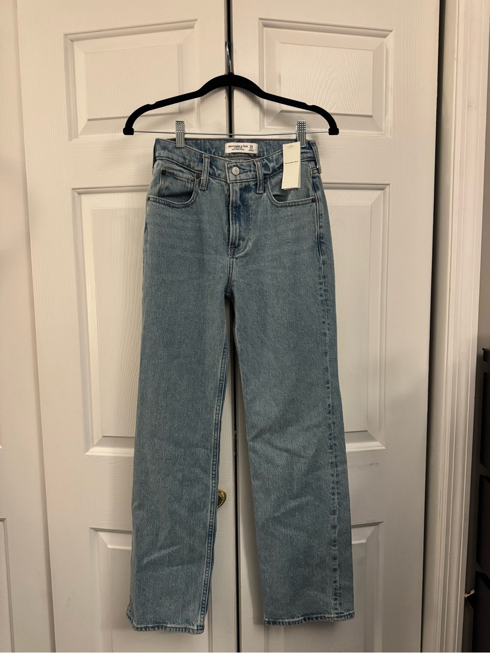Abercrombie & Fitch High Rise 90s Relaxed Jeans Blue Waist 24 Short